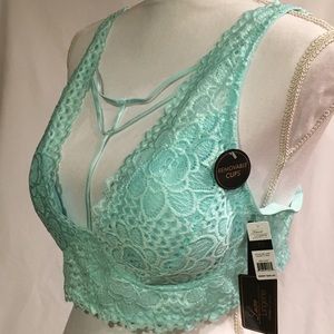 Fifth Ave intimates Luxe light teal bra plus sizes